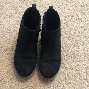 Black Booties w/tan soles